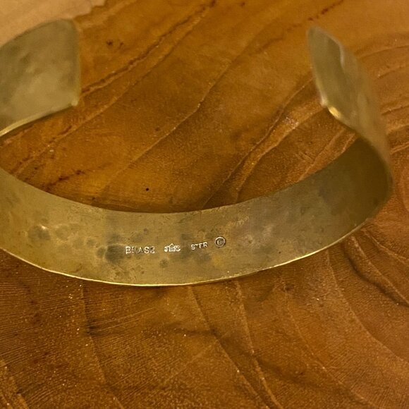 RETIRED Jeep Collins Heart Cuff Bracelet, Sterling Silver and Brass - Picture 2 of 3